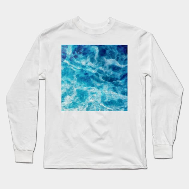 Beautiful Blue Waves 3 Long Sleeve T-Shirt by peachesinthewild